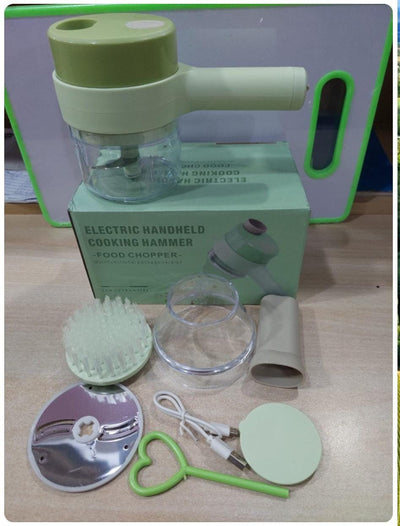 4 IN 1 ELECTRIC HANDHELD COOKING HAMMER VEGETABLE CUTTER SET ELECTRIC FOOD CHOPPER MULTIFUNCTION