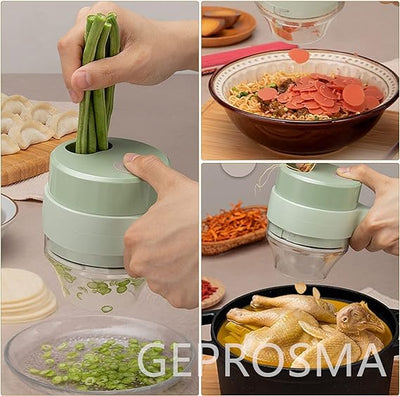 4 IN 1 ELECTRIC HANDHELD COOKING HAMMER VEGETABLE CUTTER SET ELECTRIC FOOD CHOPPER MULTIFUNCTION
