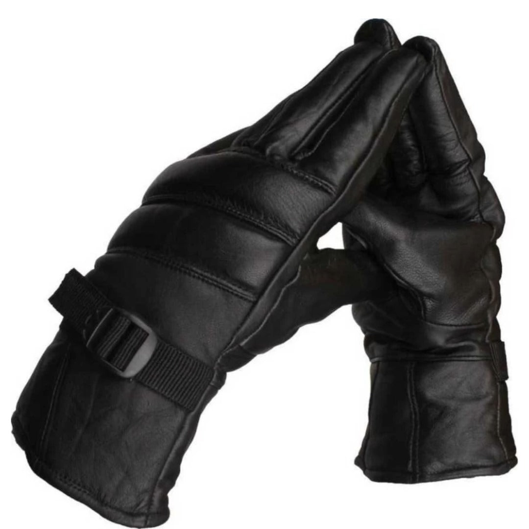 Winter Gloves Leather Gloves Black Leather
